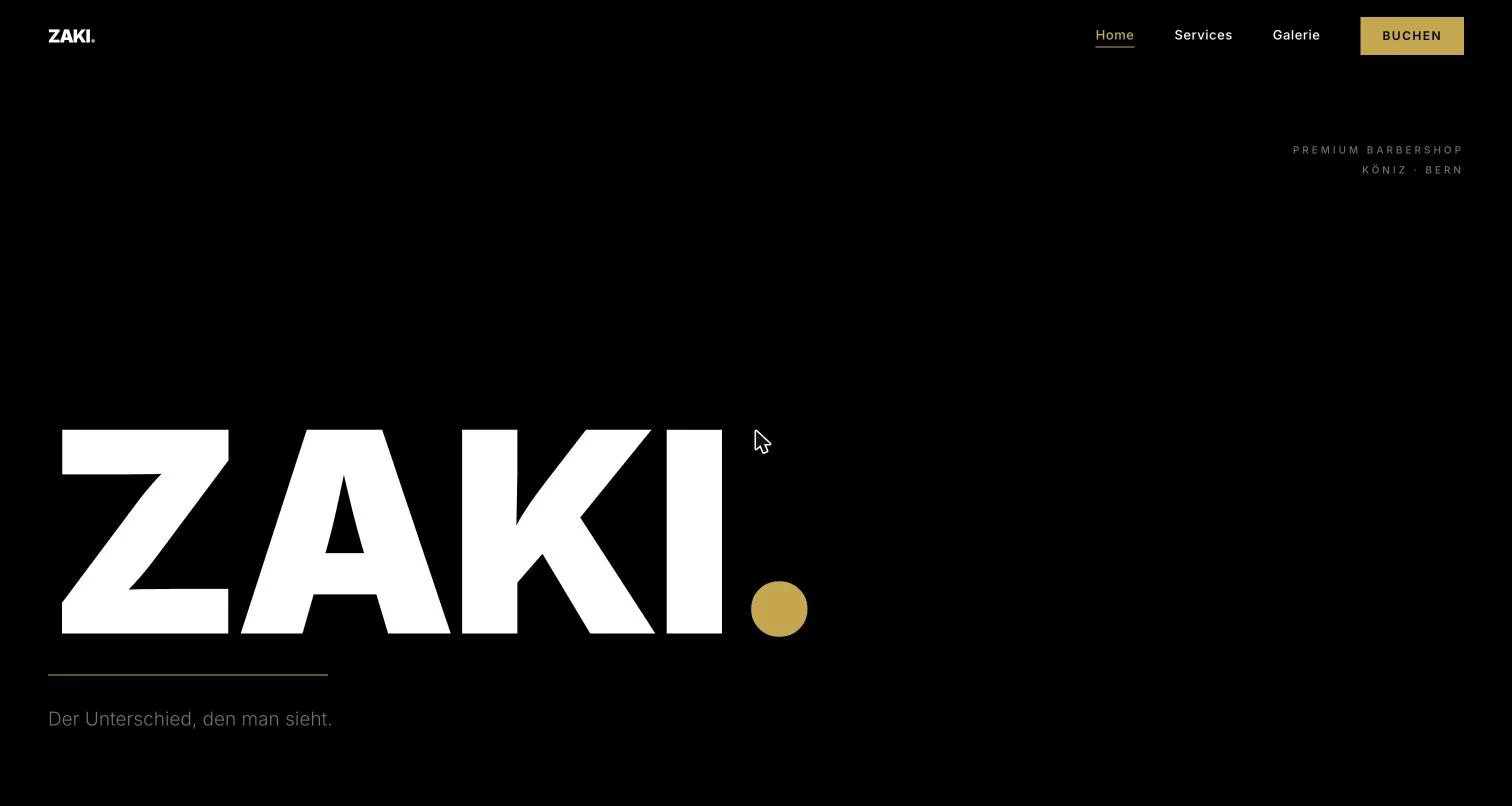 ZAKI Barbershop Website